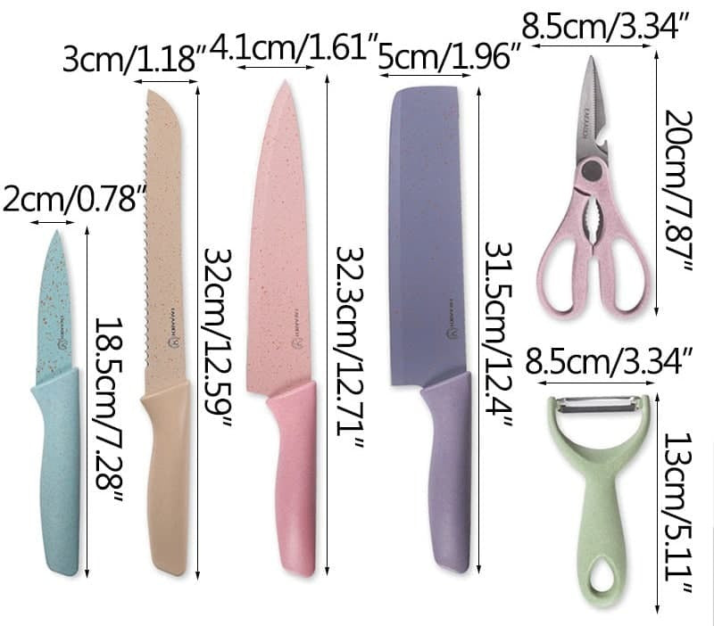 SET DE CUCHILLOS 6 PIEZAS